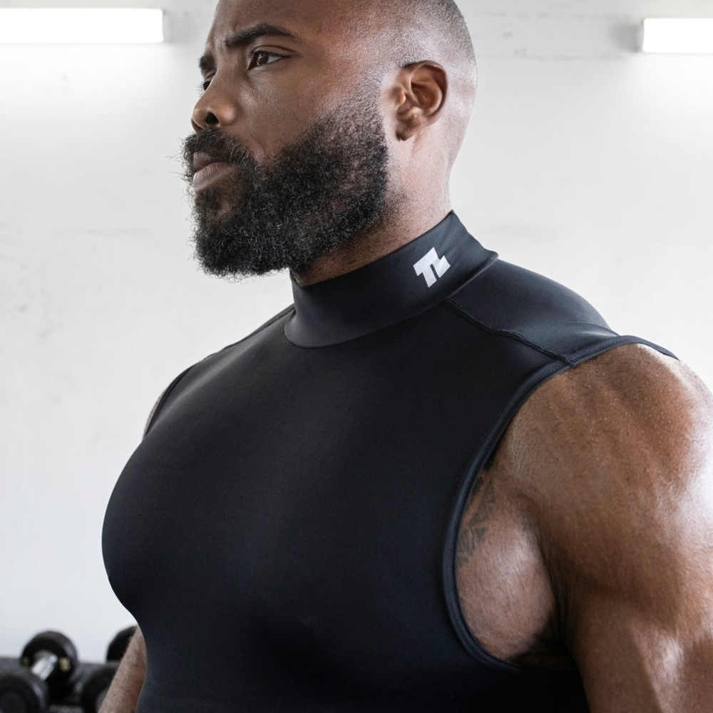 Black Sleeveless Athletic Top By MEAT - Picture 3 of 7